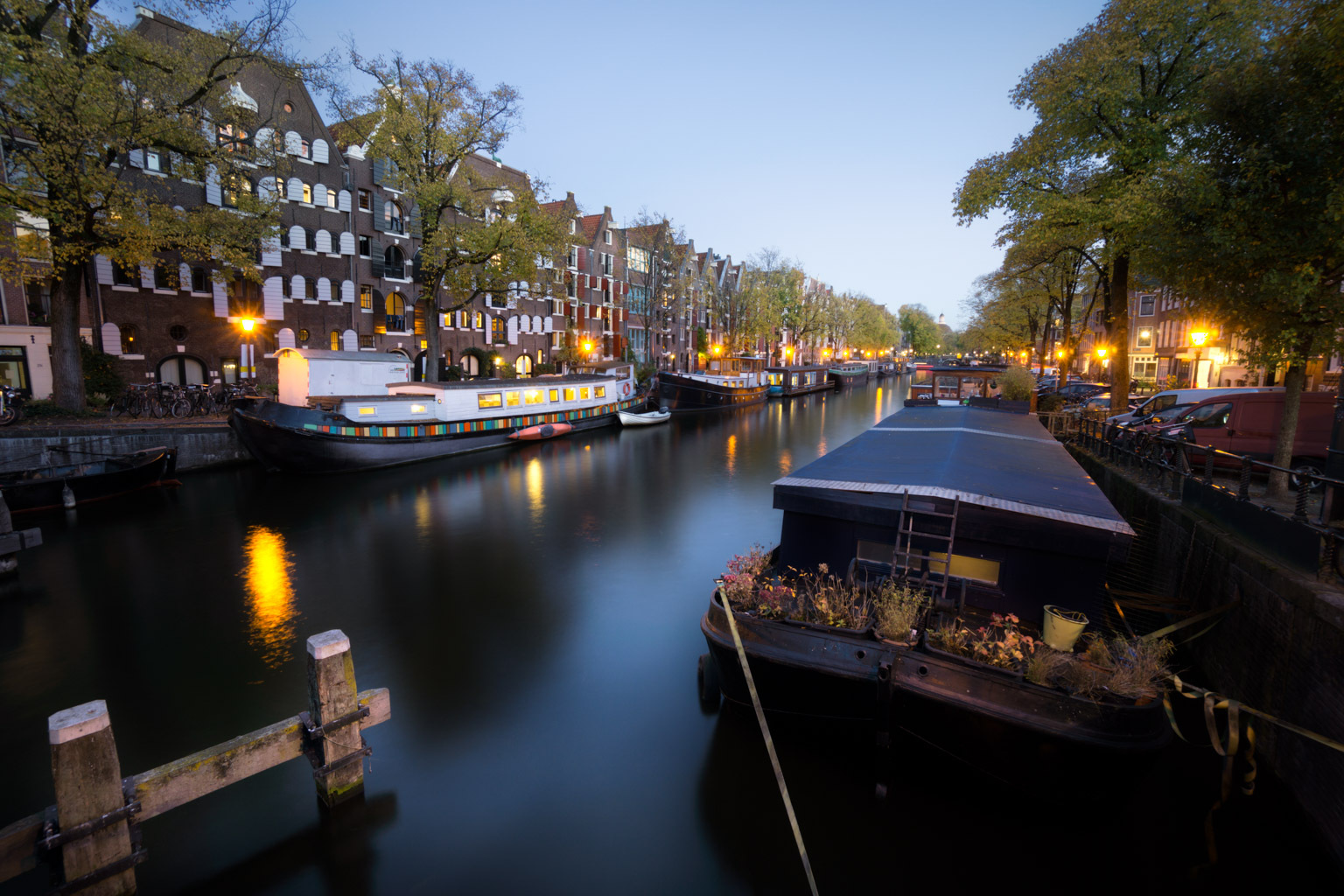 Canaux d Amsterdam la nuit